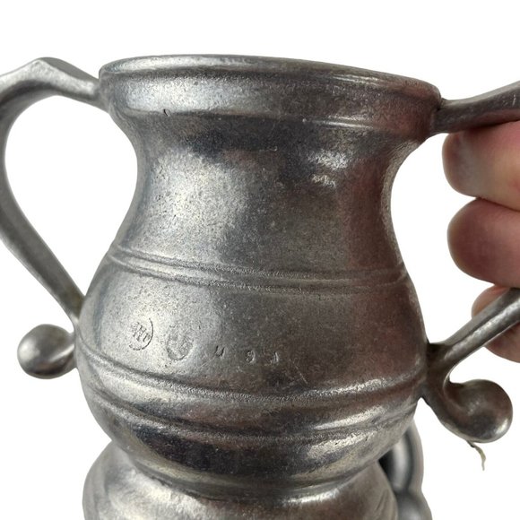 Wilton Armetale RWP Pewter Cream Pitcher & Sugar Bowl w/Lid Serving Set USA VTG - Picture 6 of 7